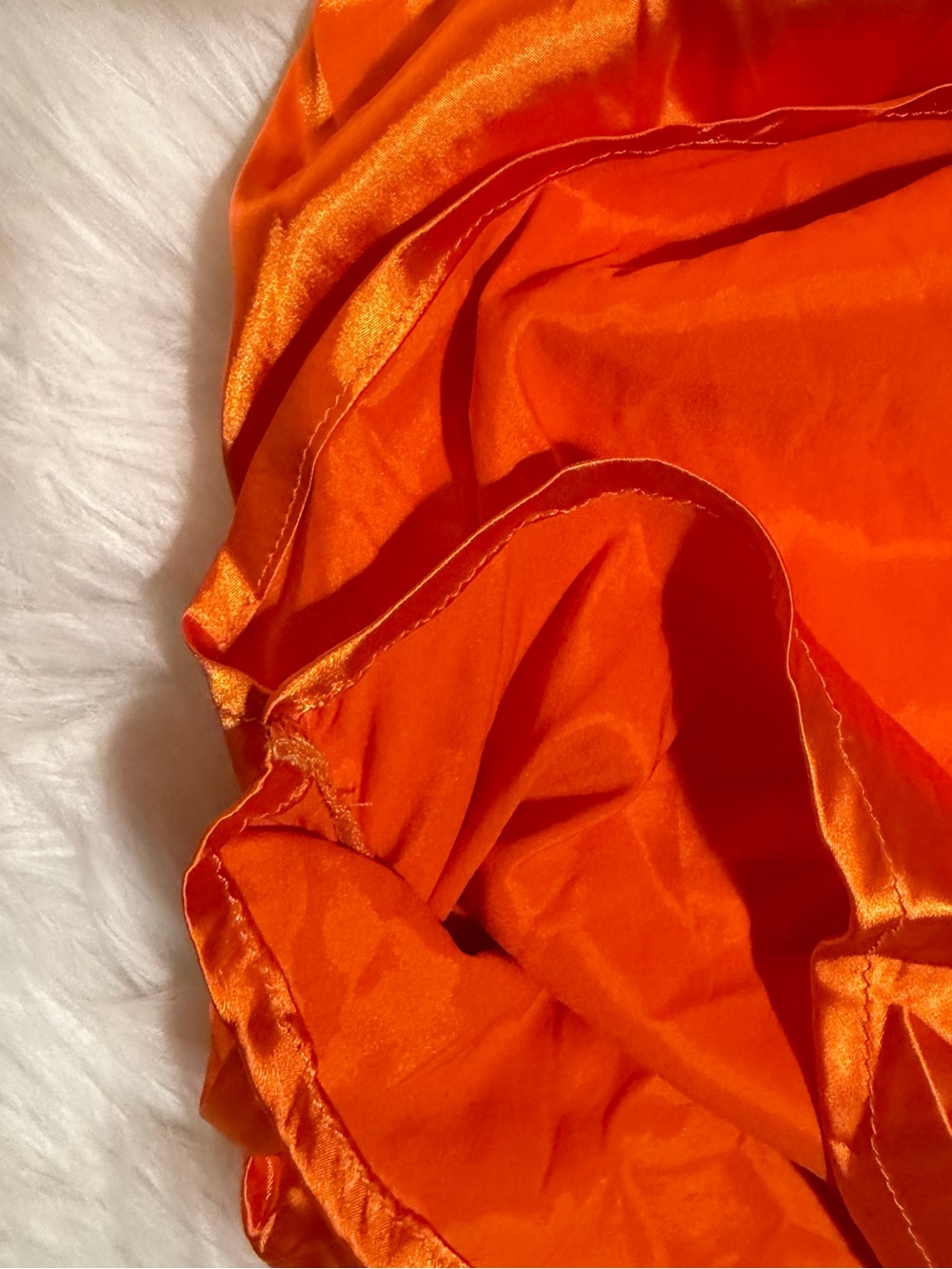 SHEIN BAE Tangerine Orange Satin Ruched Corset Mini Dress Size S NWT - Picture 5 of 12